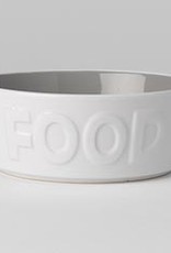 Petrageous Designs Back to Basics FOOD, 6" White/Gray, 2.5 cups