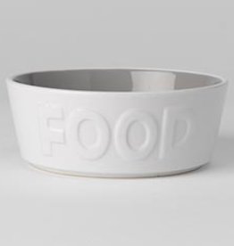 Petrageous Designs Back to Basics FOOD, 6" White/Gray, 2.5 cups