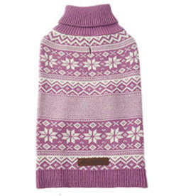 Petrageous Designs Eddie Bauer Legrand Snowflake Sweater, Purple Haze Heather, Extra Small