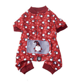 Petrageous Designs Plush Gnome Pajama, Red Small
