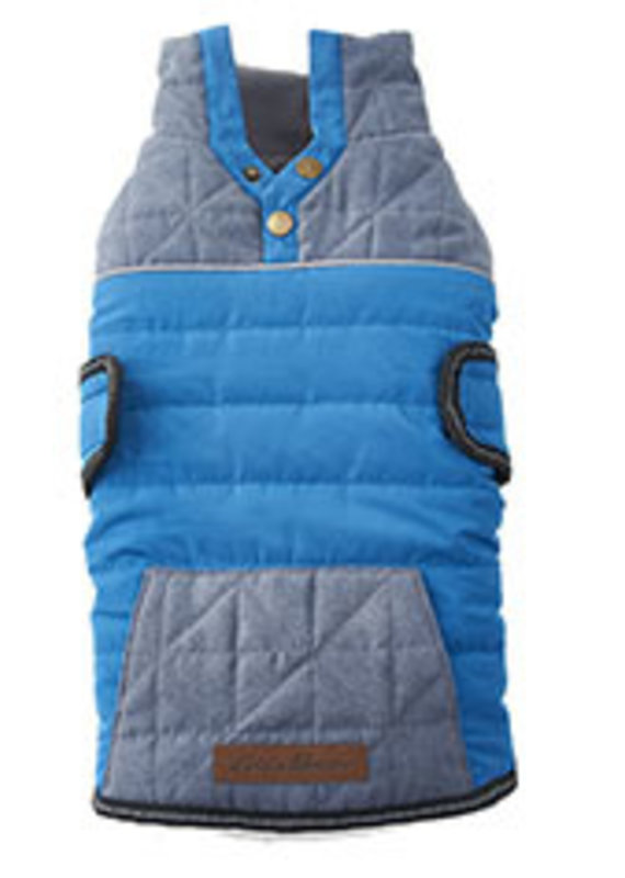Petrageous Designs Eddie Bauer High Rock Padded Yoke Field Coat, Blue XLarge