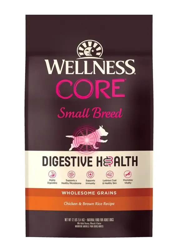 Wellness WELLNESS CORE Digestive Health Small Breed Chicken & Brown Rice Recipe 4#