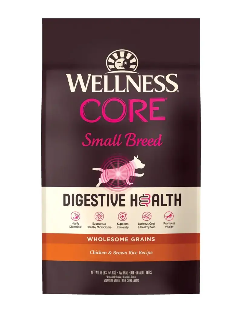 Wellness WELLNESS CORE Digestive Health Small Breed Chicken & Brown Rice Recipe 4#