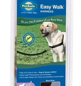 PetSafe Easy Walk Dog Harness Black/Silver MD/LG