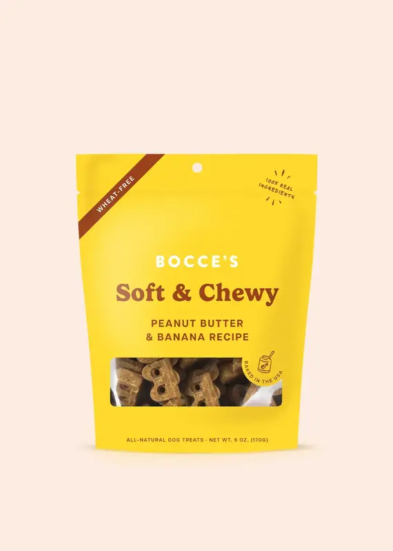 Bocces Bocces Dog Soft & Chewy Peanut Butter & Banana 6oz