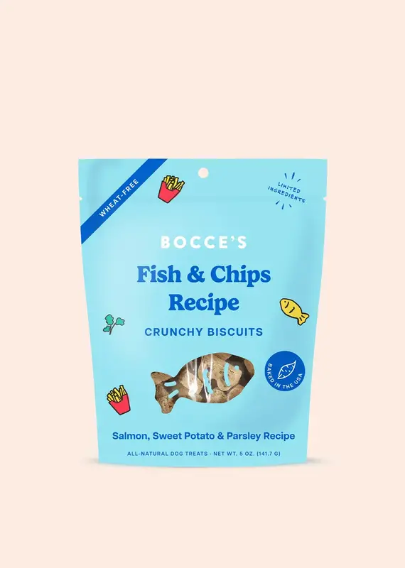 Bocces Bocces Dog Fish Chips 5oz