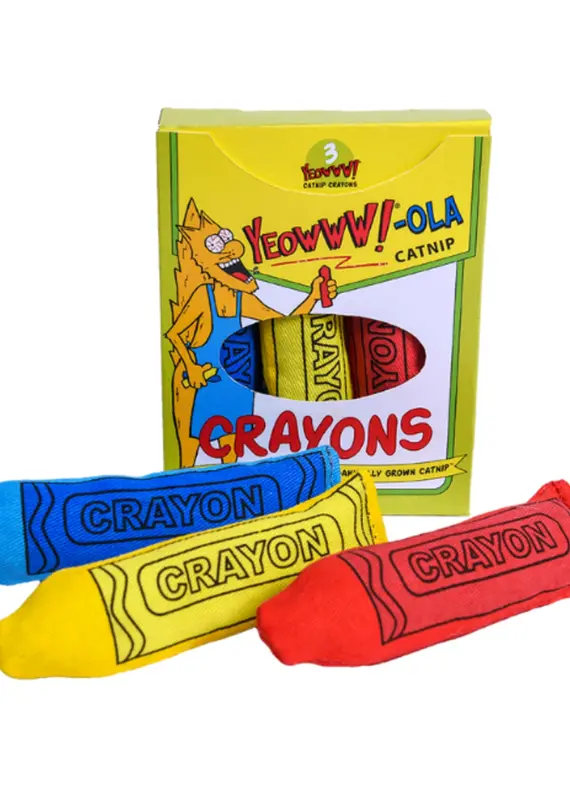 Yeoww Ducky World Yeowww! Cat Catnip Crayon 3pk