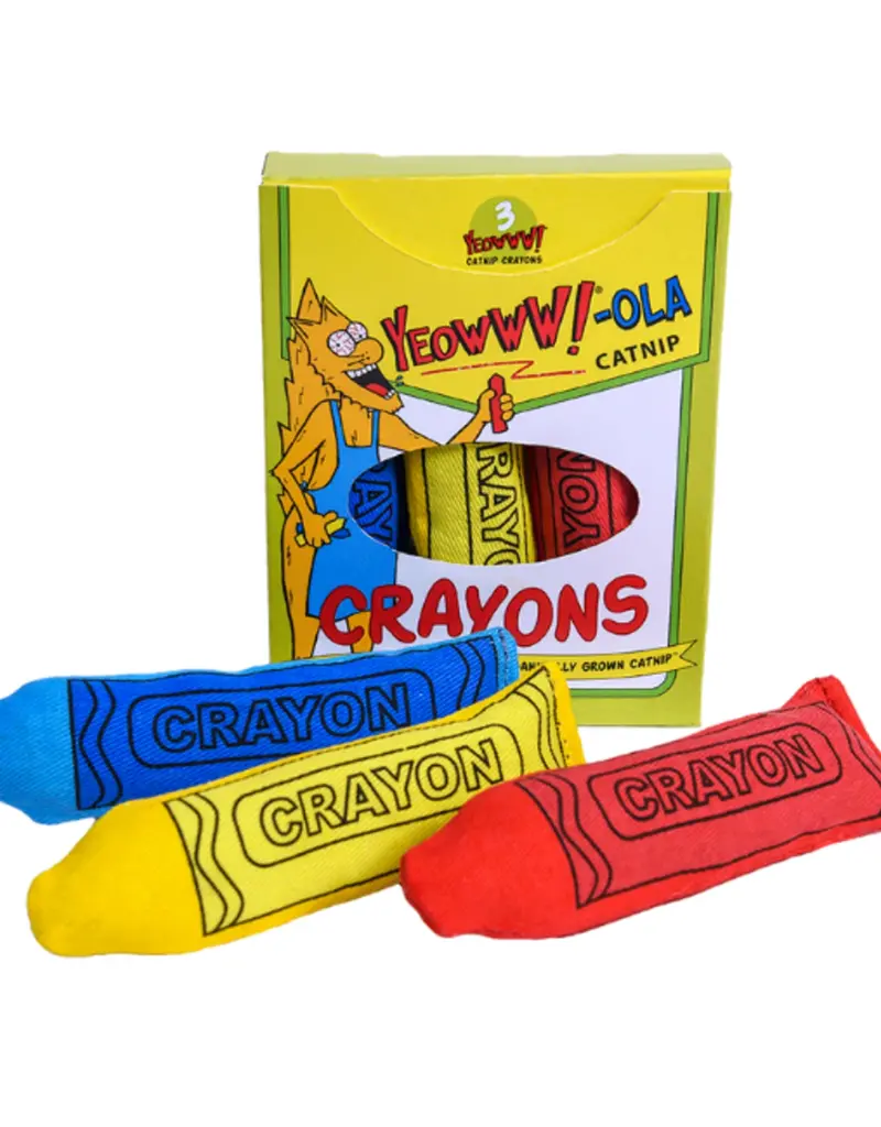 Yeoww Ducky World Yeowww! Cat Catnip Crayon 3pk