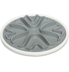 Messy Mutts Messy Cats Interactive Slow Feeder 6" Gray