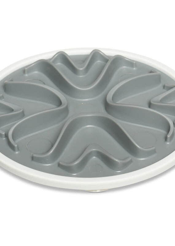 Messy Mutts Messy Cats Interactive Slow Feeder 6" Gray