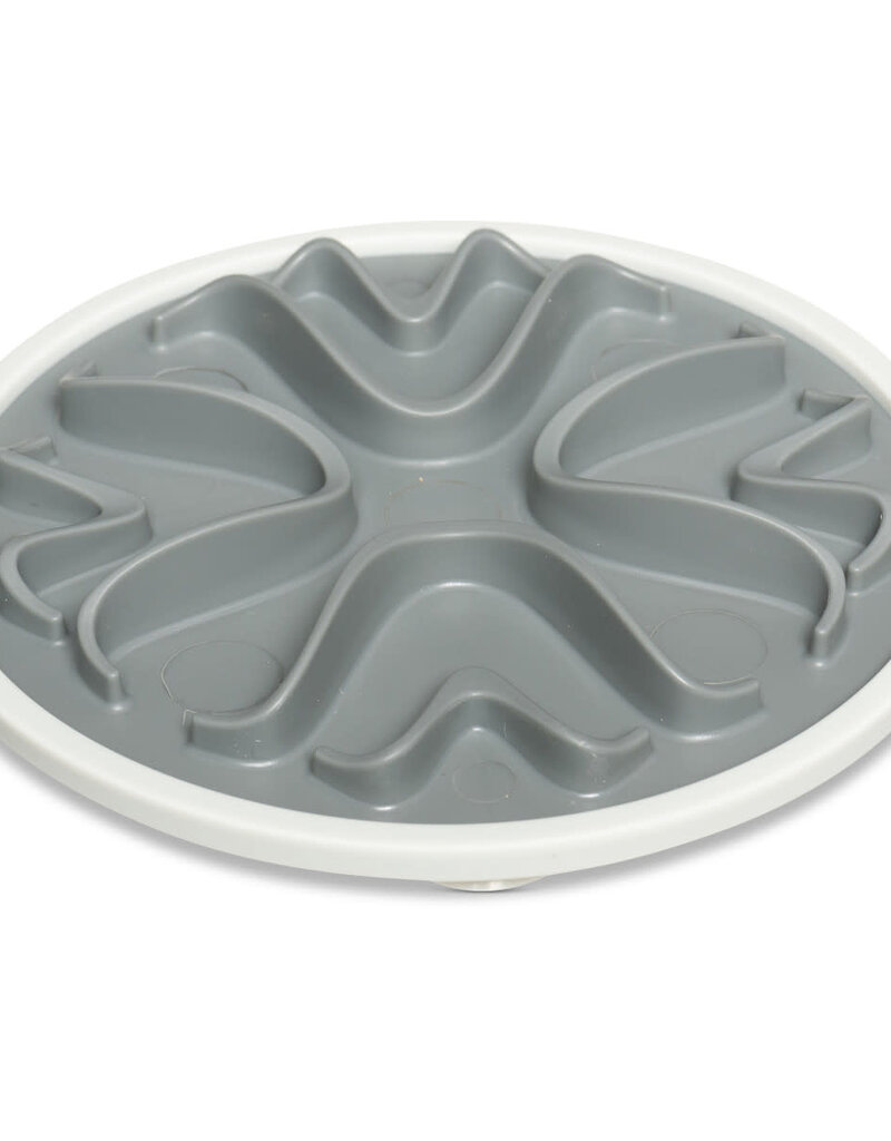 Messy Mutts Messy Cats Interactive Slow Feeder 6" Gray