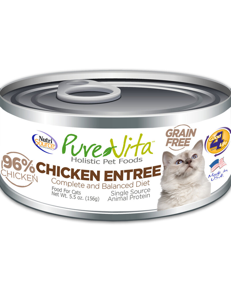 NutriSource PureVita Grain Free Chicken Entree Cats 5.5oz