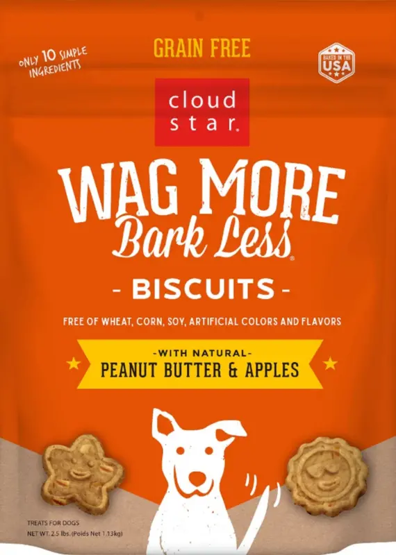 Cloud Star Cloud Star Wag More Bark Less Biscuits PB & Apple 2.5 lb
