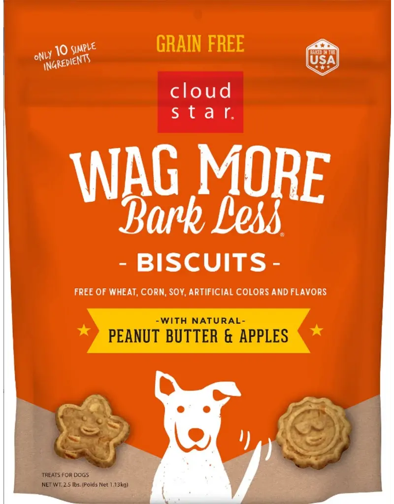 Cloud Star Cloud Star Wag More Bark Less Biscuits PB & Apple 2.5 lb