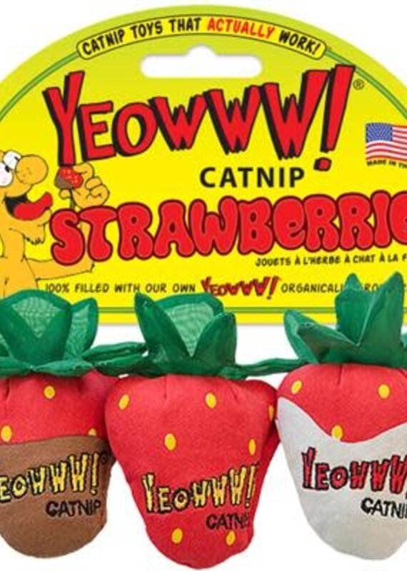 Yeoww Yeowww! Catnip Strawberry 3pk