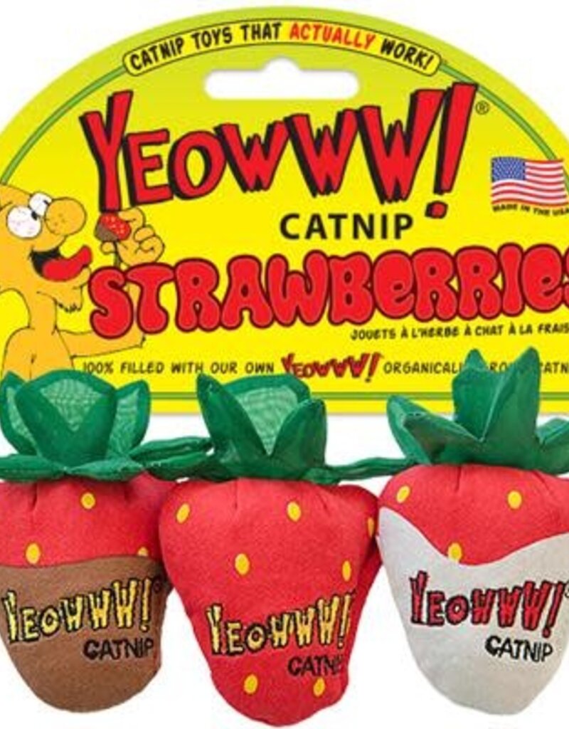 Yeoww Yeowww! Catnip Strawberry 3pk