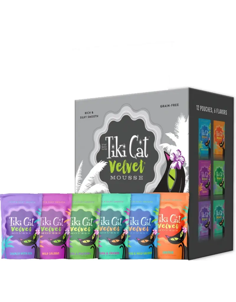 Tiki Pet Tiki Cat Velvet Mousse Variety Pack Pouches 2.8oz