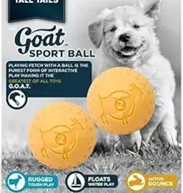 Tall Tails Tall Tails Goat Ball Yellow 2" 2pk
