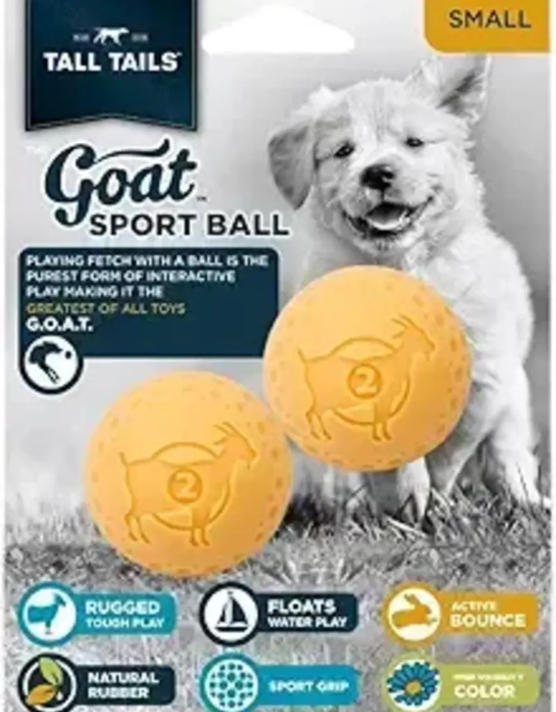 Tall Tails Tall Tails Goat Ball Yellow 2" 2pk