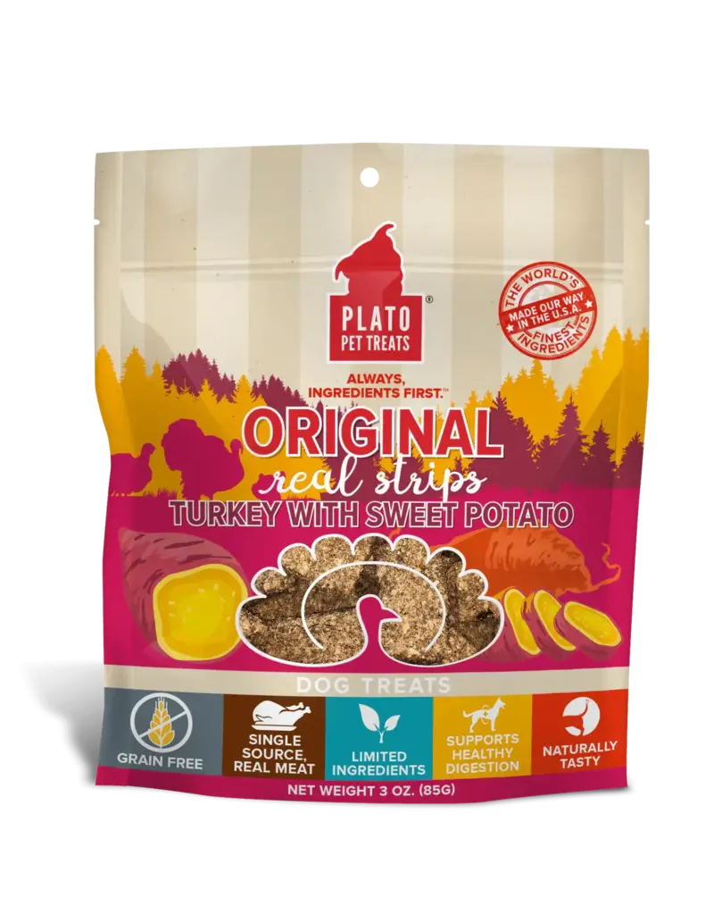 Plato Plato Strips Grain Free Turkey 3oz
