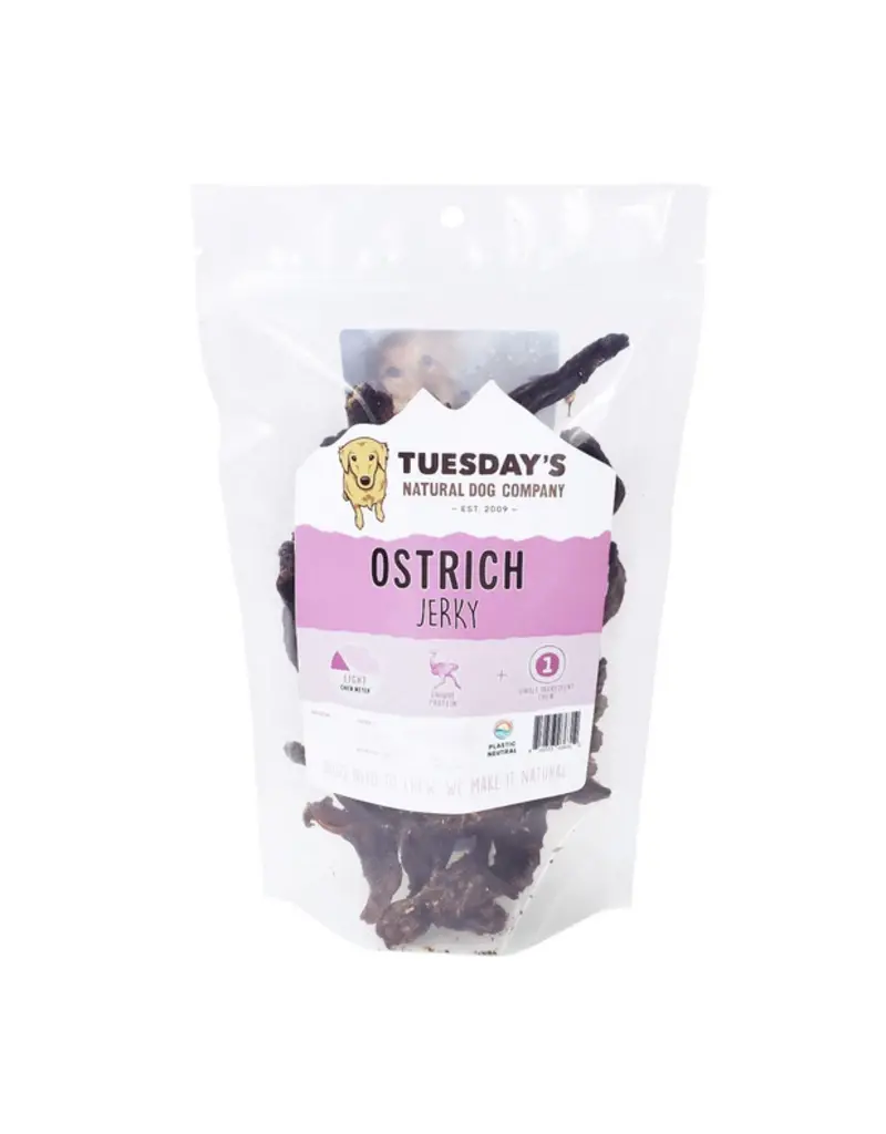 Tuesday's Natural Dog Company Tuesday's Natural Dog Company Ostrich Jerky 4 oz