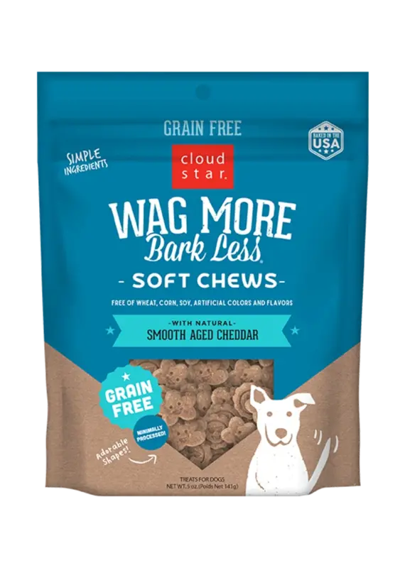 Cloud Star Wag More Bark Less Grain Free Soft/Chewy Aged Cheddar 5oz