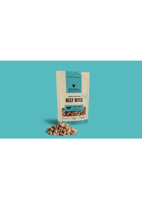 Vital Essentials Vital Essentials Freeze Dried Beef Bites Treats 2.5oz
