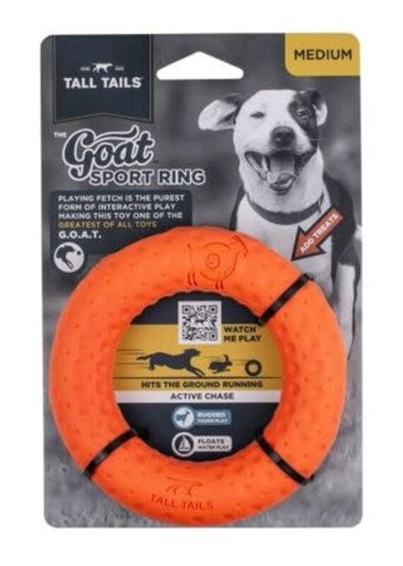 Tall Tails Tall Tails 5" Goat Ring Dog Toy Orange