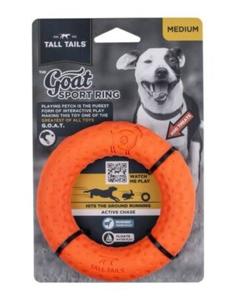 Tall Tails Tall Tails 5" Goat Ring Dog Toy Orange