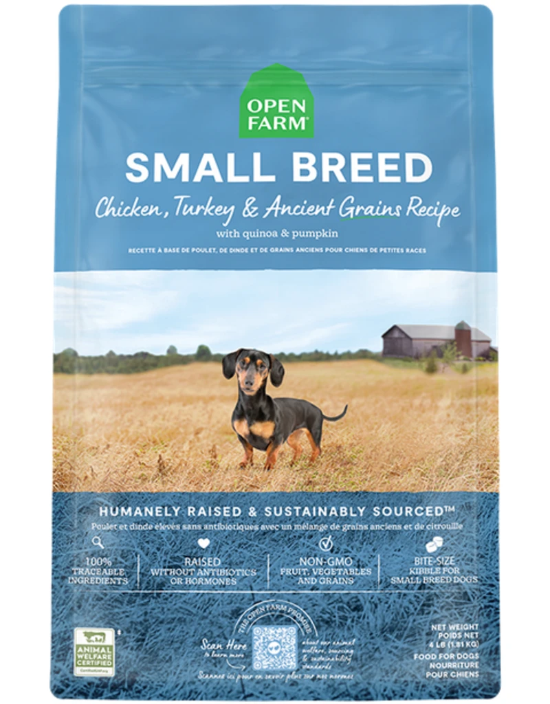 Open Farm Ancient Grain Dog Kibble Small Breed Chicken & Turkey Recipe