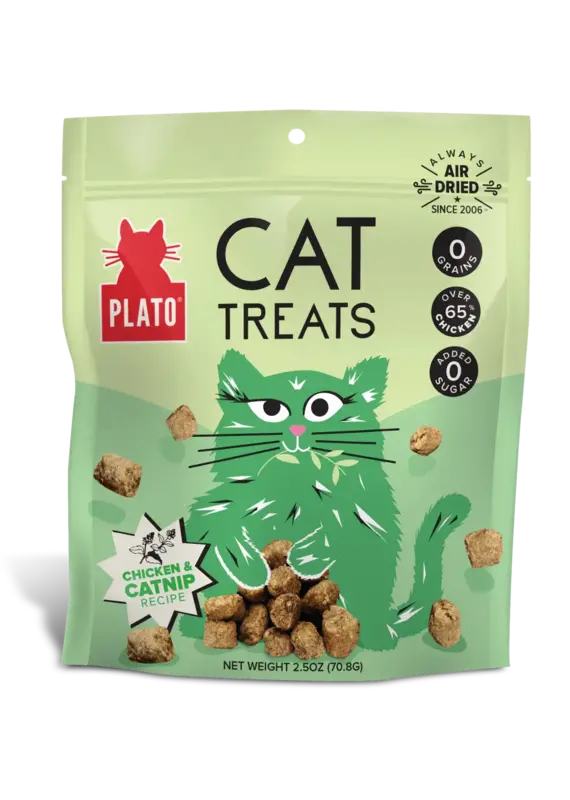 Plato Plato Cat Treats Air Dried Chicken Catnip 2.5 oz