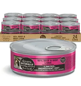 Daves Dave's Naturally Healthy Cat 95% Beef & Beef Liver 5.5 oz
