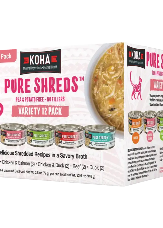 Koha Koha Cat Grain Free Shredded 2.8oz Variety Pack