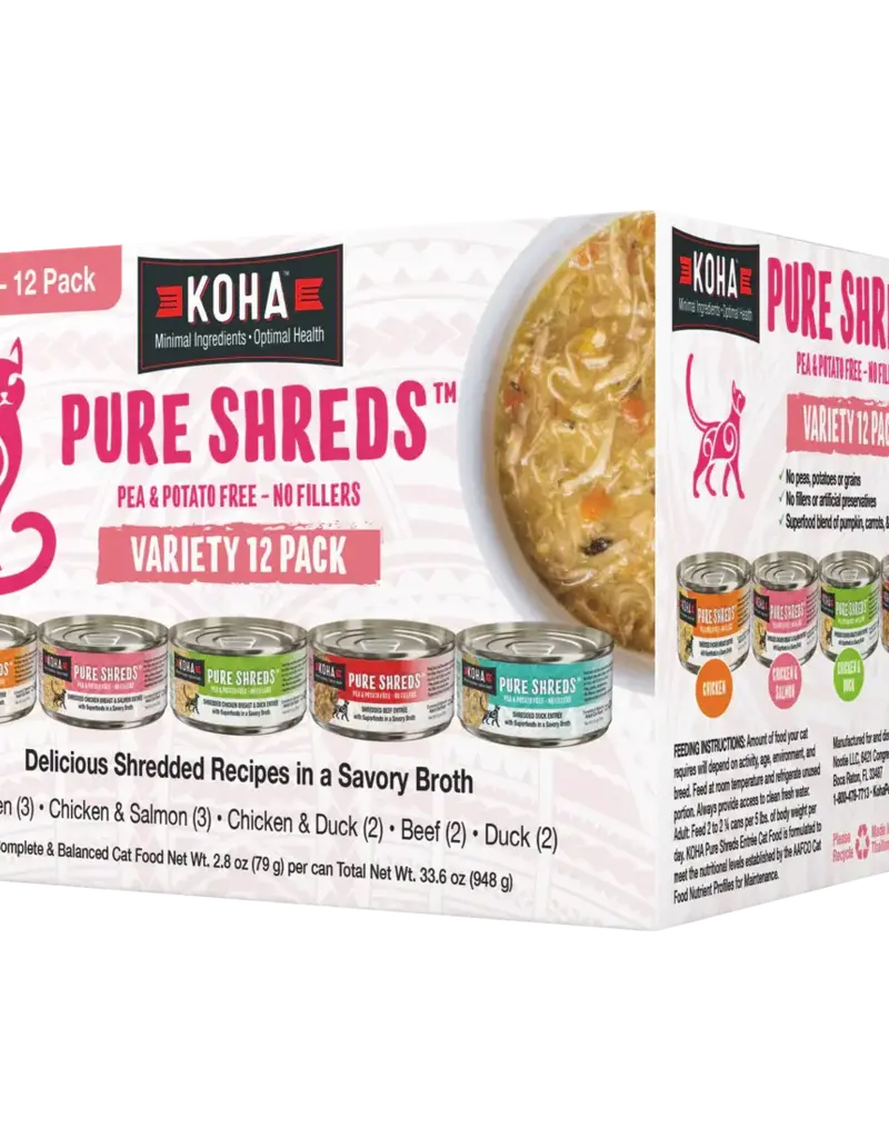 Koha Koha Cat Grain Free Shredded 2.8oz Variety Pack