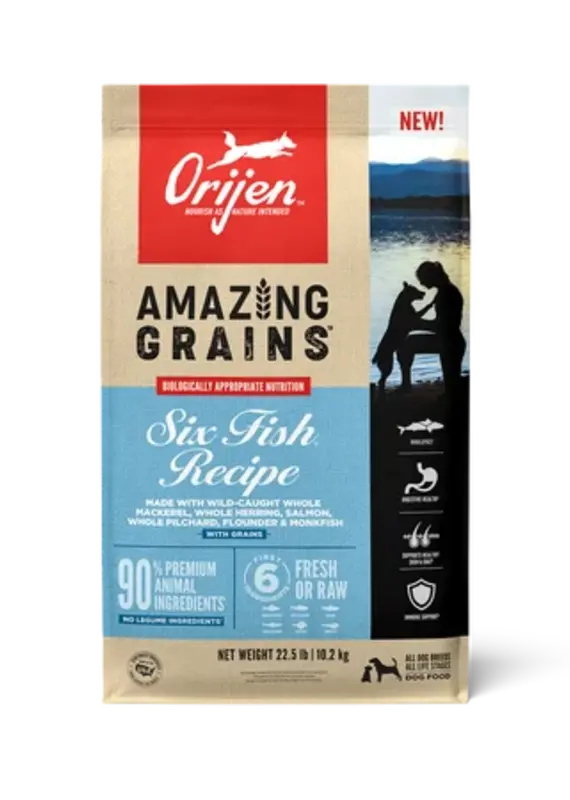 Orijen Orijen Amazing Grains Six Fish Dog Food 22.5 lb