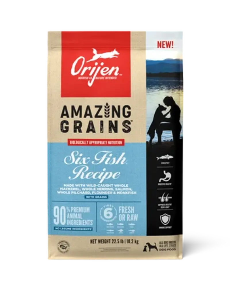 Champion Foods Orijen Amazing Grains Six Fish Dog Food 22.5 lb