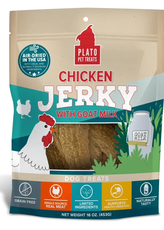 Plato Plato Jerky Chicken Goat Milk 16oz