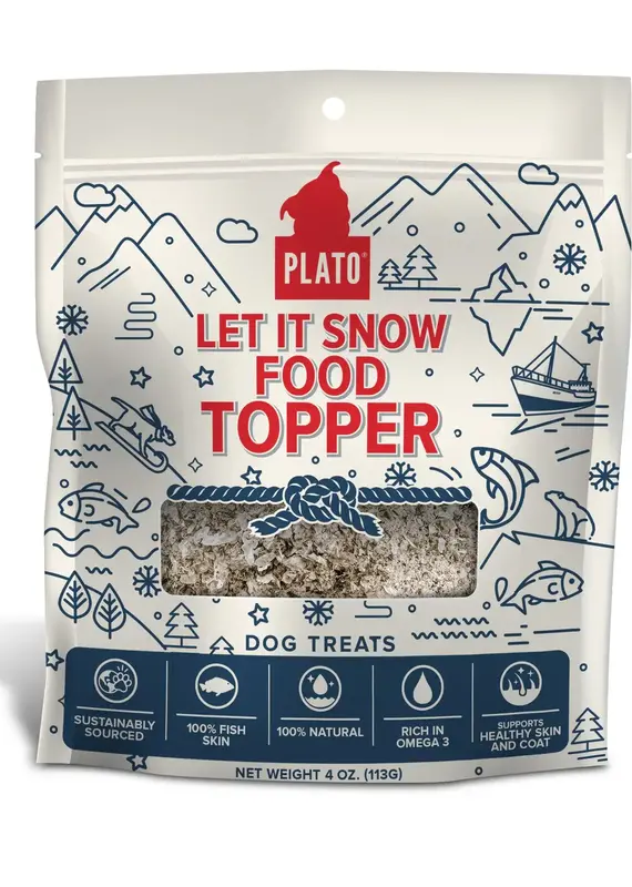Plato Plato Holiday Hundurs Crunch Snow Topper 4 oz