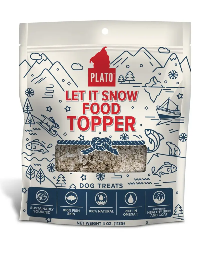 Plato Plato Holiday Hundurs Crunch Snow Topper 4 oz