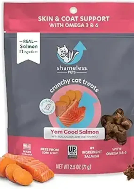 Shameless Pets Shameless Pets Yam Good Salmon Crunchy Cat 2.5oz