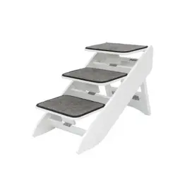 Radio Systems White Wooden Dog Stair Ramp Combo