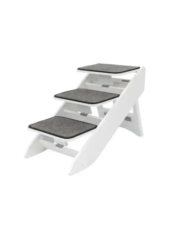 Radio Systems White Wooden Dog Stair Ramp Combo