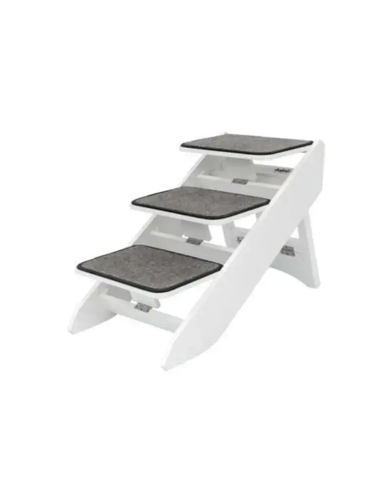 Radio Systems White Wooden Dog Stair Ramp Combo