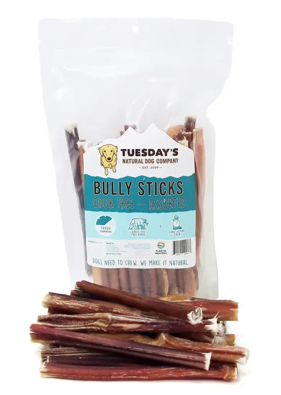 Tuesday's Natural Dog Company Tuesday's Natural Dog Company 6" Bully Sticks in 1 lb Bag