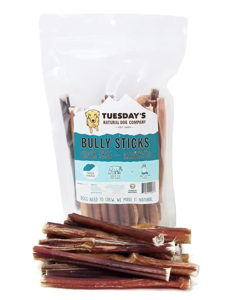 Tuesday's Natural Dog Company Tuesday's Natural Dog Company 6" Bully Sticks in 1 lb Bag