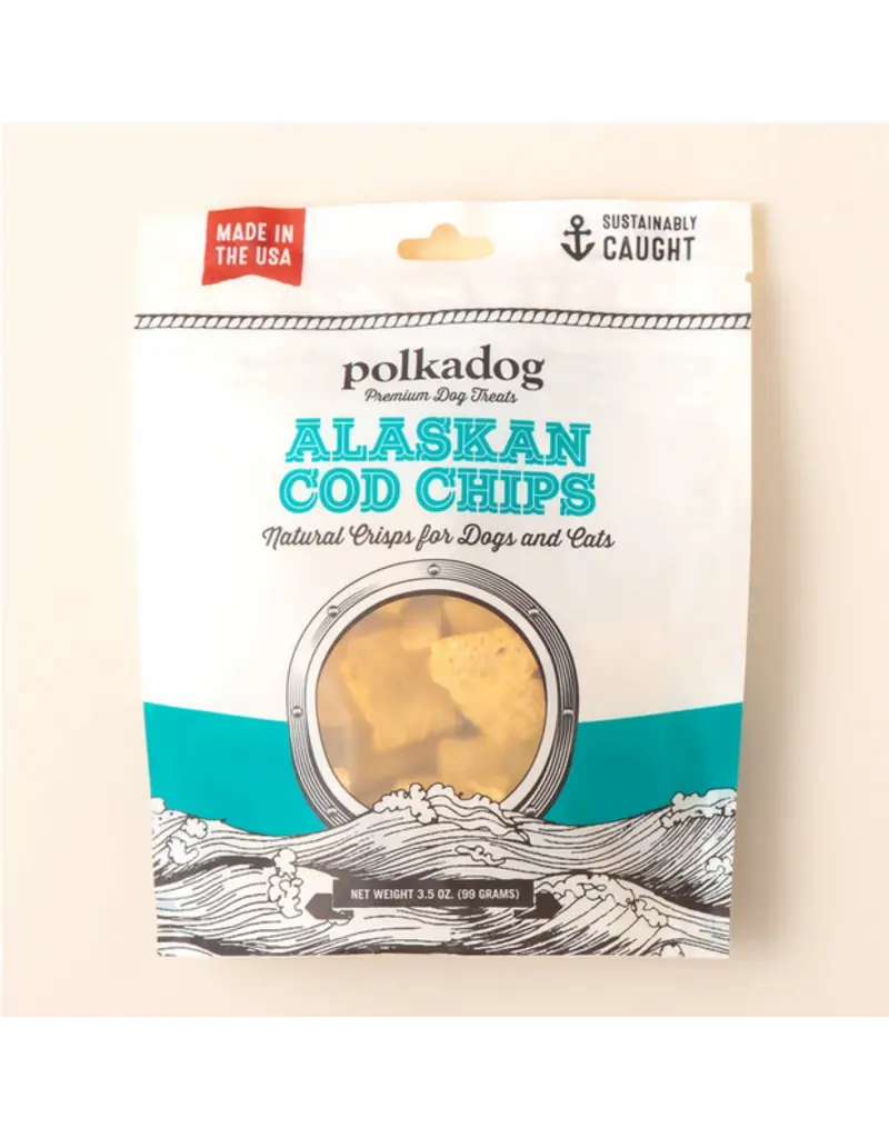 Polkadog Cod Chips 3.5oz Pouch