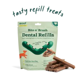 Woof Pet Woof Pet Dog Bite N Brush Refill 18pk