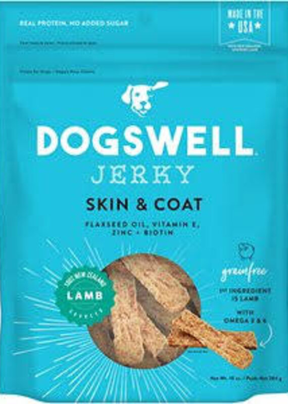 Dogswell Skin & Coat Jerky Grain Free Lamb 10oz