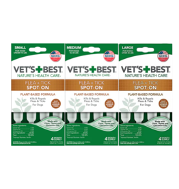Vets Best VetsBest Flea & Tick Spot on 4pk