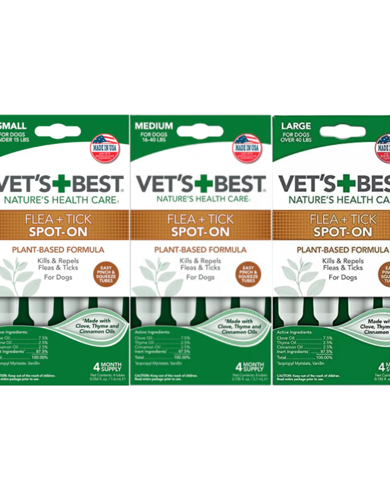 Vets Best VetsBest Flea & Tick Spot on 4pk